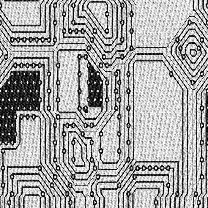 Patterned Gray Novelty Rug, pat3216