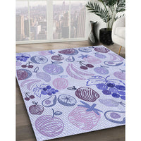 Patterned Blue Rug, pat3217blu