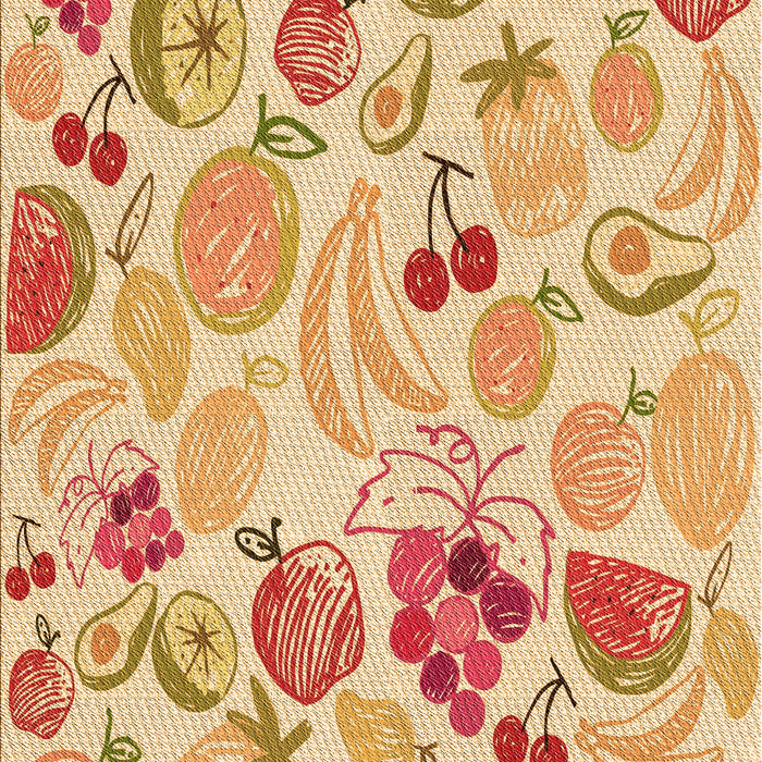 Patterned Orange Rug, pat3217org