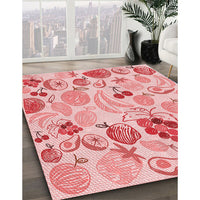 Patterned Red Rug, pat3217rd