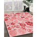 Machine Washable Transitional Red Rug in a Family Room, wshpat3217rd