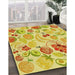 Machine Washable Transitional Bold Yellow Rug in a Family Room, wshpat3217yw