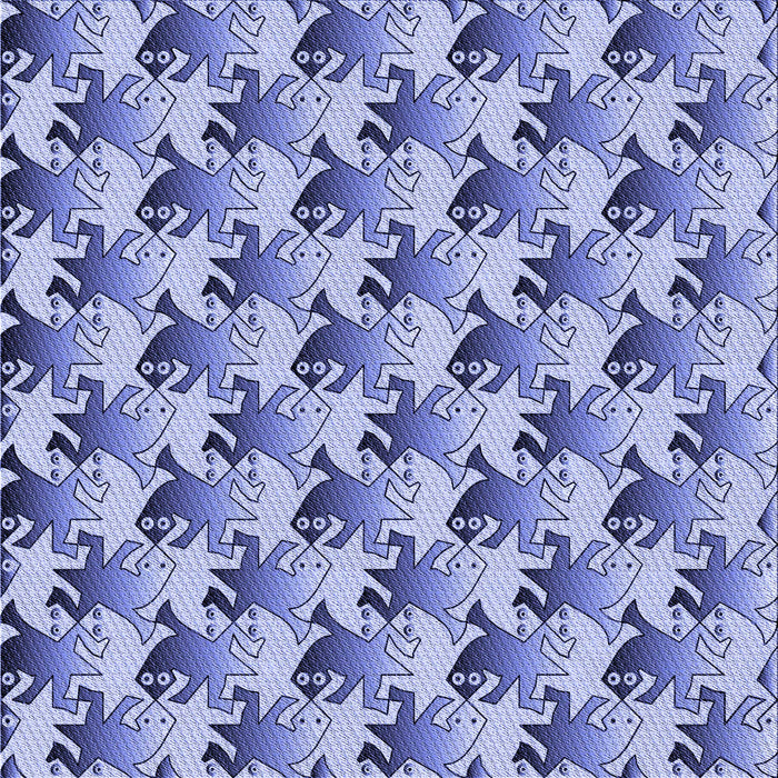 Round Patterned Blue Rug, pat3218blu