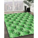 Machine Washable Transitional Green Rug in a Family Room, wshpat3218grn