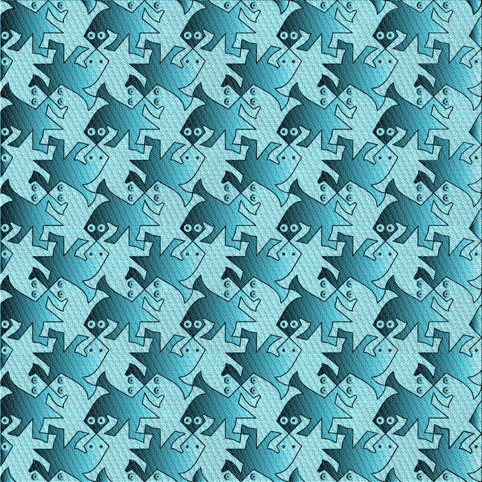 Round Patterned Dark Cyan Green Rug, pat3218lblu