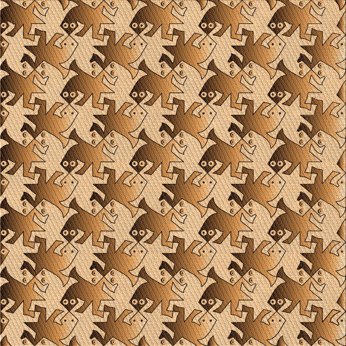 Round Patterned Yellow Orange Rug, pat3218org