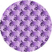 Square Patterned Dark Orchid Purple Rug, pat3218pur