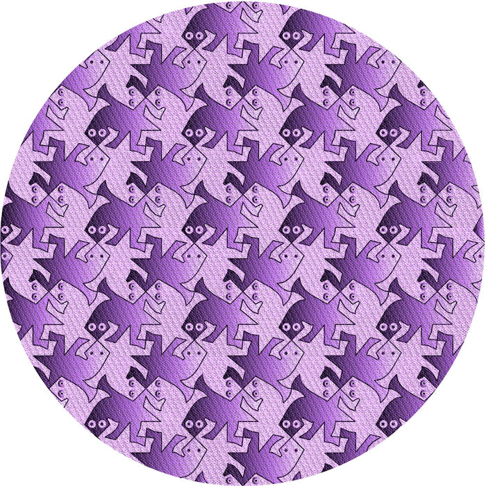 Square Machine Washable Transitional Dark Orchid Purple Rug in a Living Room, wshpat3218pur