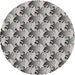 Sideview of Patterned Gray Novelty Rug, pat3218