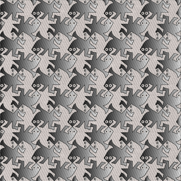 Square Patterned Gray Novelty Rug, pat3218