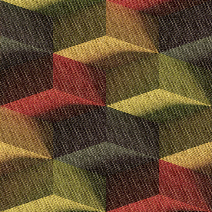 Round Patterned Red Rug, pat3219brn