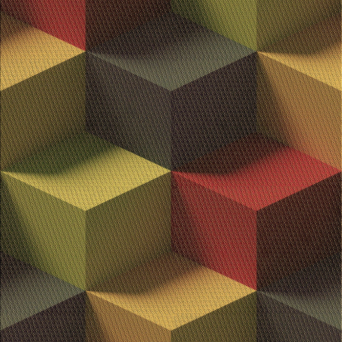 Patterned Red Rug, pat3219brn