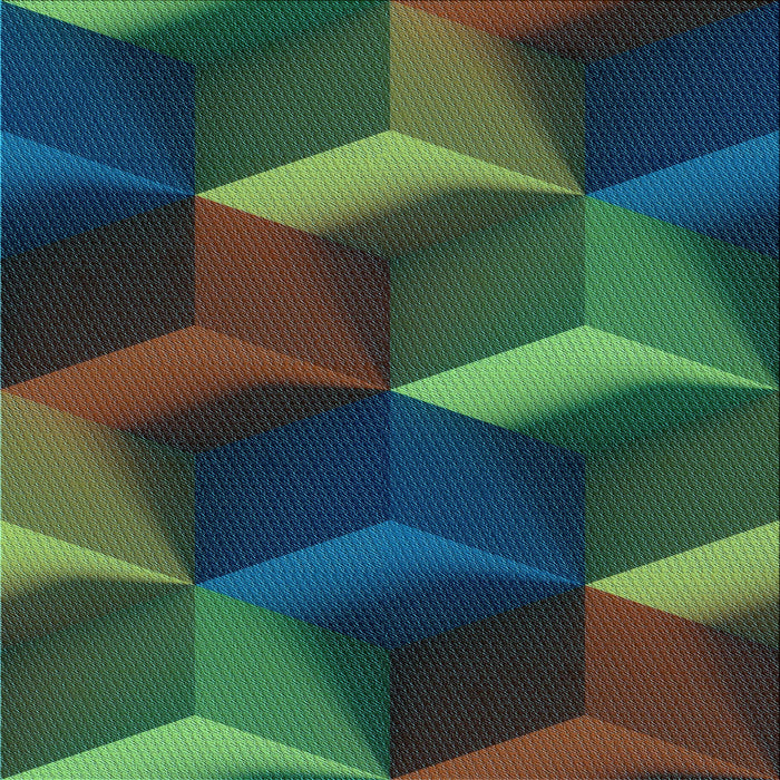 Round Patterned Gunmetal Green Rug, pat3219lblu