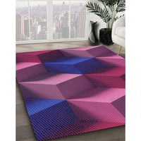 Patterned Dark Orchid Purple Rug, pat3219pur