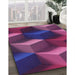 Patterned Dark Orchid Purple Rug in Family Room, pat3219pur