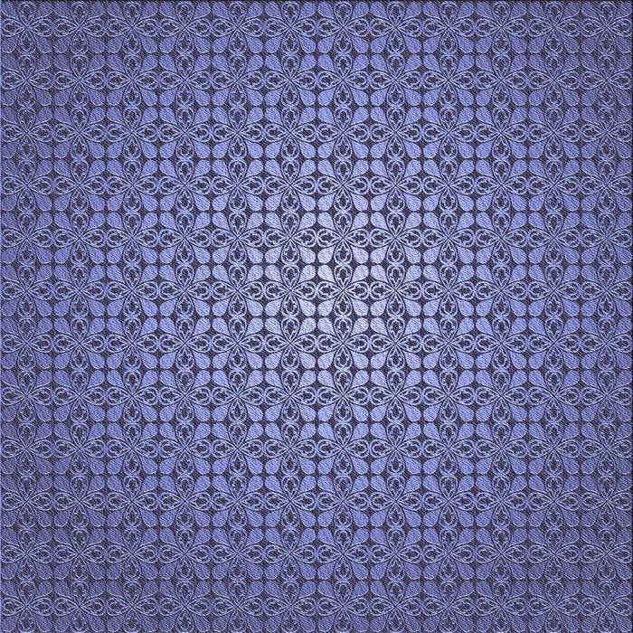 Round Patterned Sky Blue Rug, pat322blu