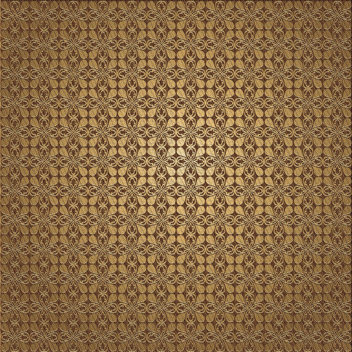 Round Patterned Red Brown Rug, pat322brn