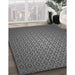 Patterned Black Rug in Family Room, pat322gry