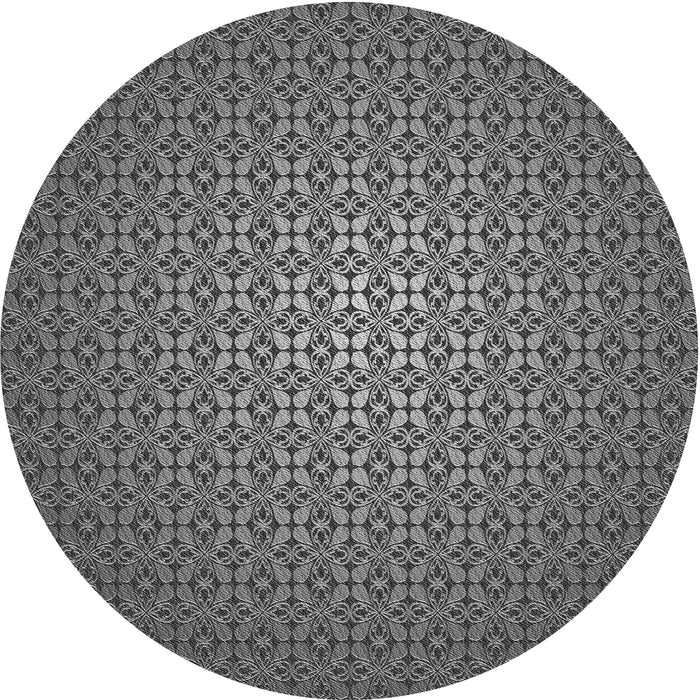 Square Patterned Black Rug, pat322gry