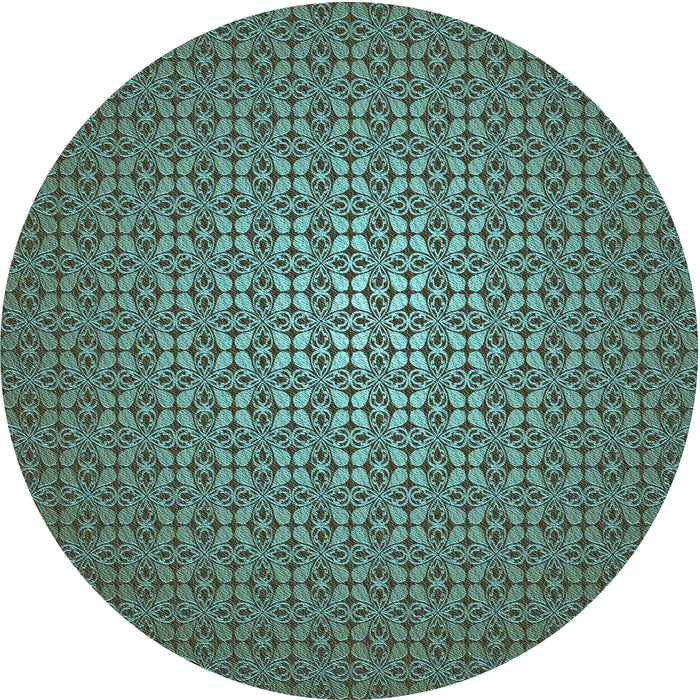 Square Patterned Army Green Rug, pat322lblu