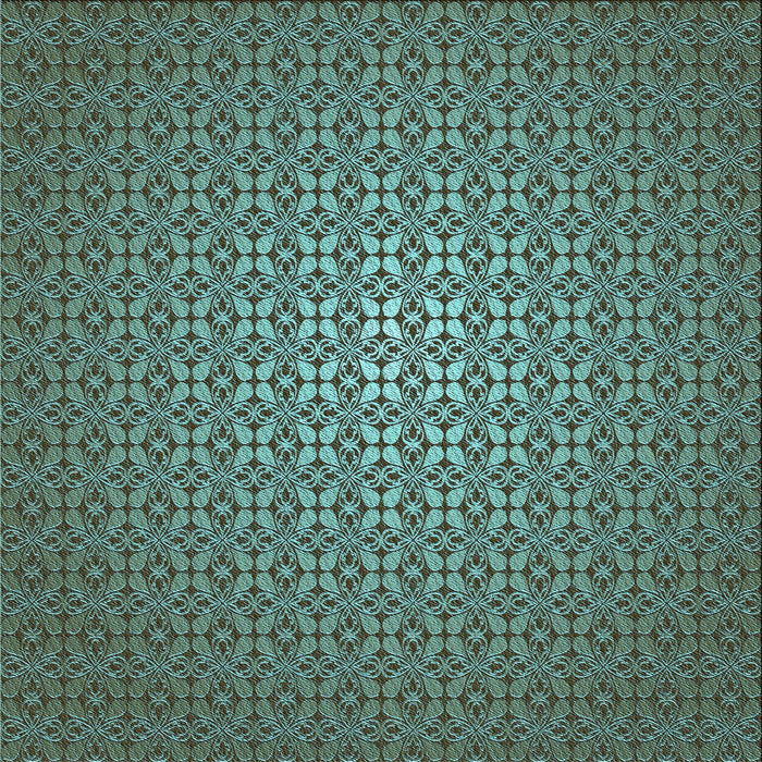 Round Patterned Army Green Rug, pat322lblu