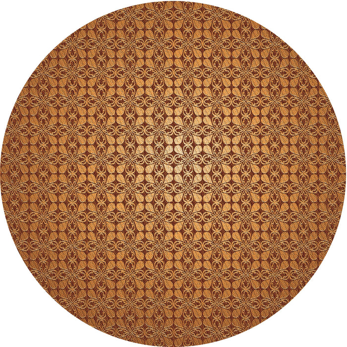 Square Patterned Orange Rug, pat322org