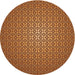 Square Patterned Orange Rug, pat322org