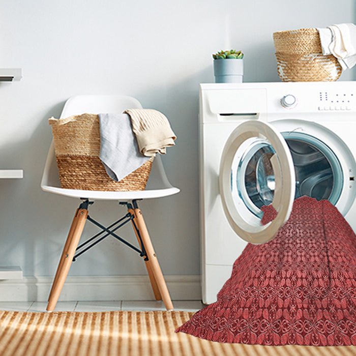 Machine Washable Transitional Red Rug in a Washing Machine, wshpat322rd