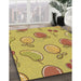 Machine Washable Transitional Bright Gold Yellow Rug in a Family Room, wshpat3220brn