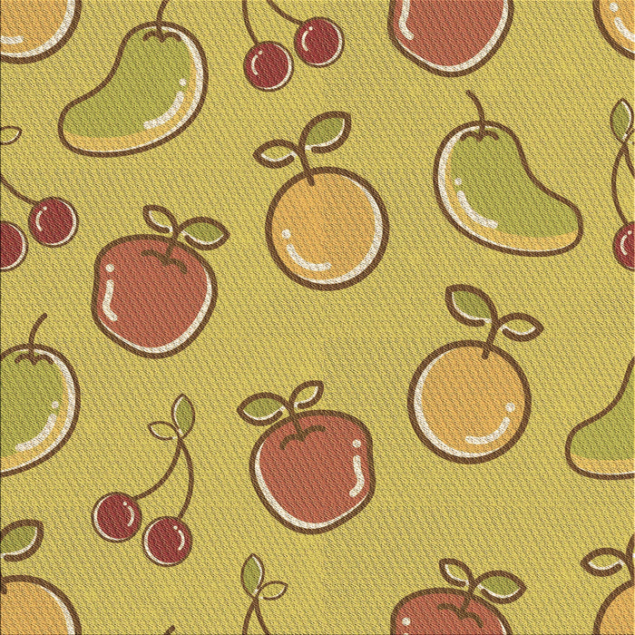 Round Patterned Bright Gold Yellow Rug, pat3220brn