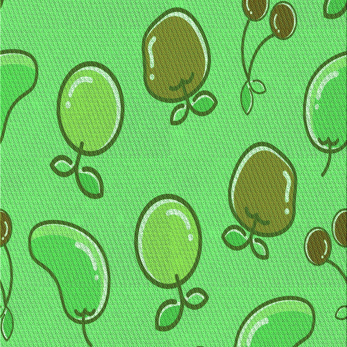 Patterned Neon Green Rug, pat3220grn