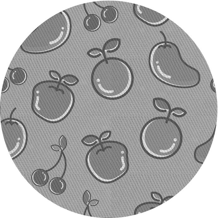 Square Patterned Cloud Gray Rug, pat3220gry