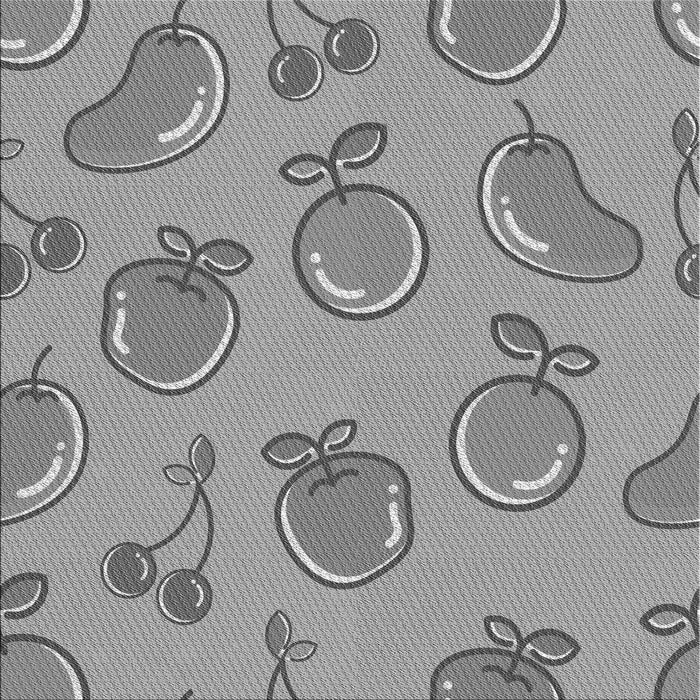 Round Patterned Cloud Gray Rug, pat3220gry