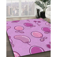 Patterned Violet Purple Rug, pat3220pur