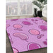 Patterned Violet Purple Rug in Family Room, pat3220pur