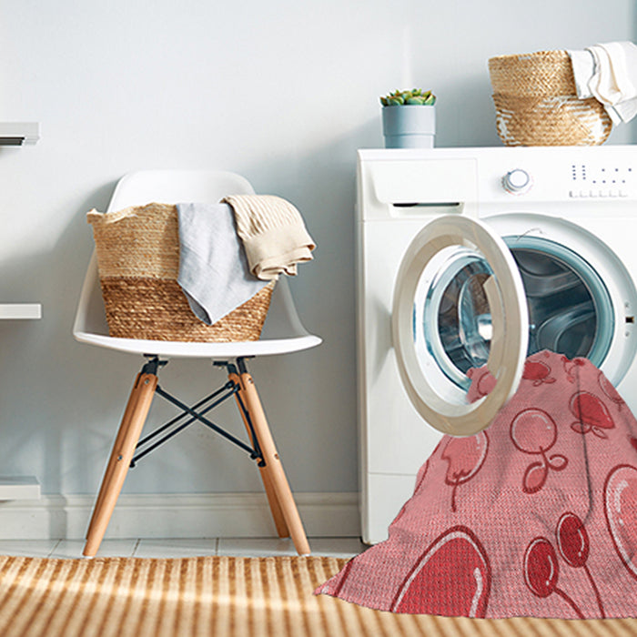 Machine Washable Transitional Light Salmon Pink Rug in a Washing Machine, wshpat3220rd