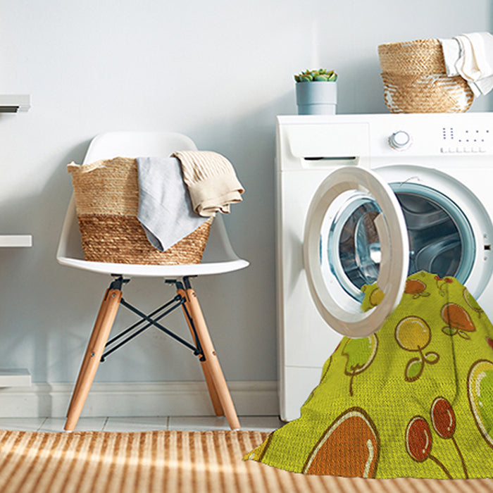 Machine Washable Transitional Yellow Rug in a Washing Machine, wshpat3220yw