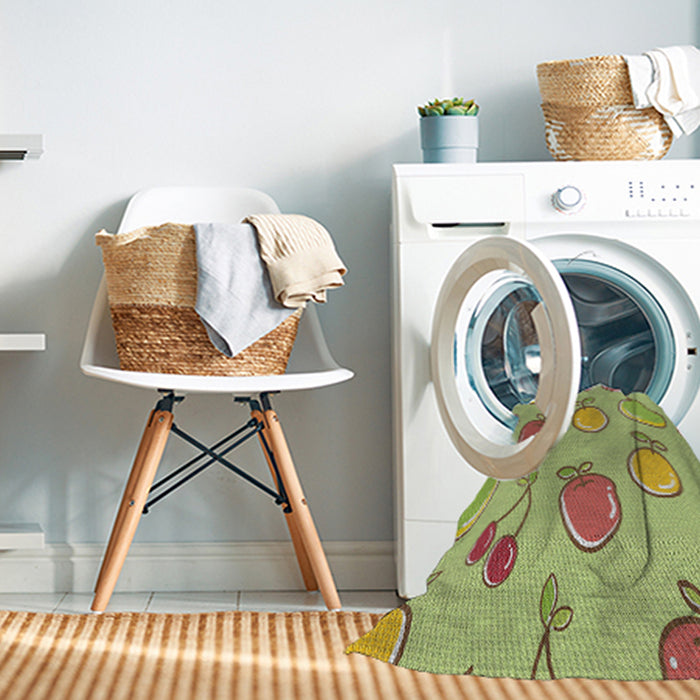 Machine Washable Transitional Green Rug in a Washing Machine, wshpat3220