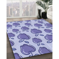 Patterned Periwinkle Purple Rug, pat3221blu