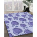 Patterned Periwinkle Purple Rug in Family Room, pat3221blu