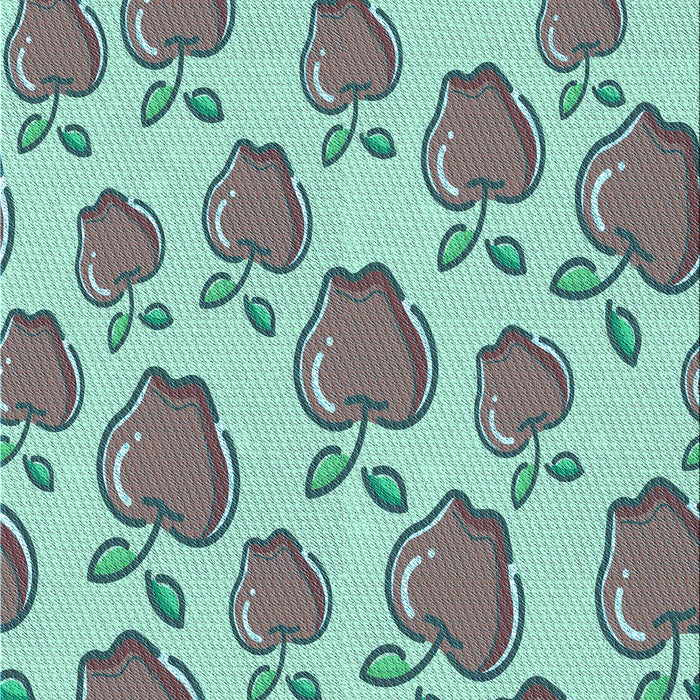 Patterned Aquamarine Green Rug, pat3221lblu