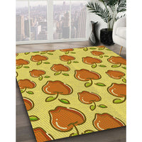 Patterned Yellow Rug, pat3221yw