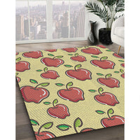 Patterned Mustard Yellow Novelty Rug, pat3221