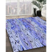 Machine Washable Transitional Jeans Blue Rug in a Family Room, wshpat3222blu