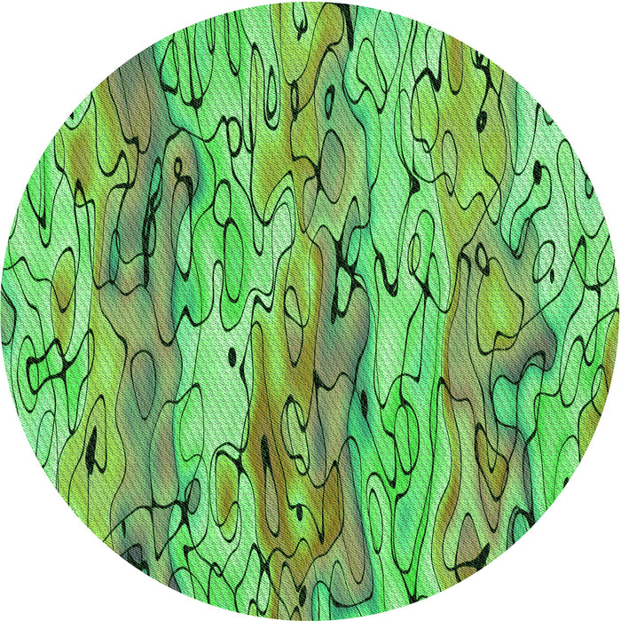 Square Machine Washable Transitional Emerald Green Rug in a Living Room, wshpat3222grn