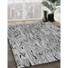 Patterned Silver Gray Rug in Family Room, pat3222gry