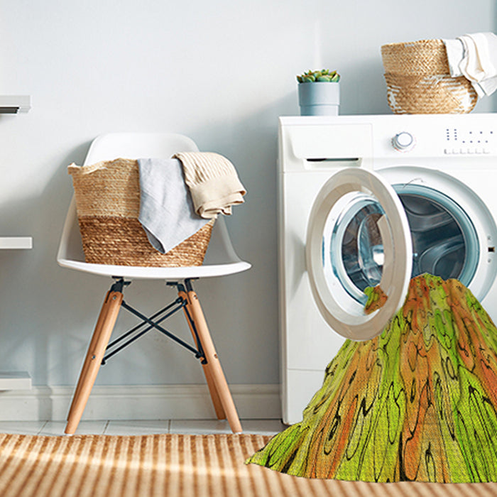 Machine Washable Transitional Dark Bisque Brown Rug in a Washing Machine, wshpat3222yw