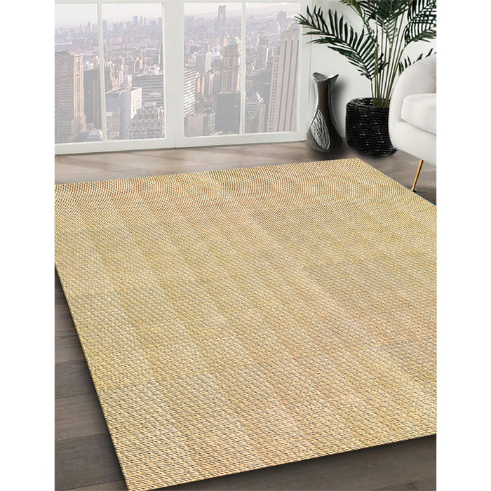 Machine Washable Transitional Metallic Gold Rug in a Family Room, wshpat3223brn