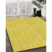 Machine Washable Transitional Yellow Rug in a Family Room, wshpat3223yw