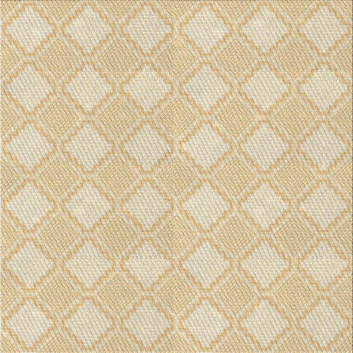 Round Patterned Golden Blonde Gold Rug, pat3224brn